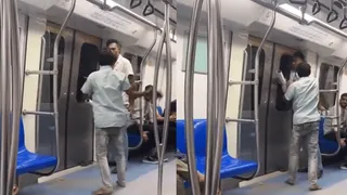 Man Hits Passenger With Chappal In Delhi Metro And Gets Brutally Slapped In Return; Viral Video Doesn’t Shock Netizens